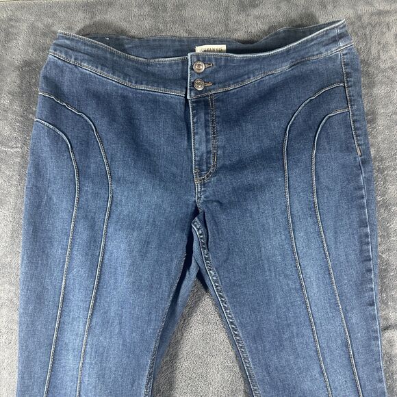 Classic Blue Flared Women's Jeans - Picture 2 of 16